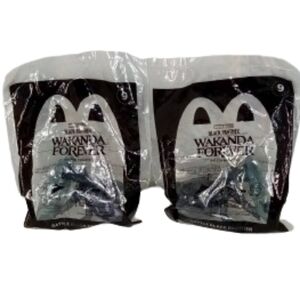 Lot of 2 McDonald's Happy Meal Black Panther Wakanda Forever #9 Toy